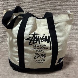 Stussy 30th anniversary Canvas Tote